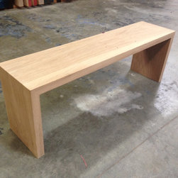 White Oak Waterfall Bench - Products
