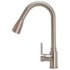 Valencia Kitchen Faucet Brushed Nickel Swivel Pull Out Brass Faucet