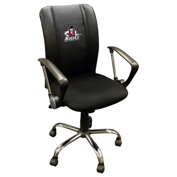 New Mexico State Aggies Task Chair With Arms Black Mesh Ergonomic