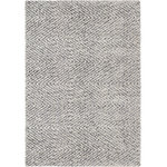 Palmetto Living by Orian - Palmetto Living by Orian Cotton Tail Harrington Gray Area Rug, 6'7"x9'8" - Like your favorite winter jacket, the Harrington area rug offers a comfortable herringbone pattern of grey and white. infinitely versatile, this luxurious floor covering works in any atmosphere - work, relaxation and dining. Add understated elegance to your space with this striking selection.