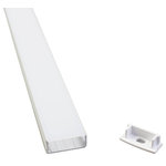 LEDUPDATES - 6 Pack, Wide Aluminum Channel With Cover for LED Strip for Up To 20mm - This wide LED strip light channel can fit a 20mm strip light in width or 2 strips of 10mm that can add extra brightness to your project. It has a height of 0.3" This can give you a clean and slick look at your installation while maintaining even the spread of the light beam angle.