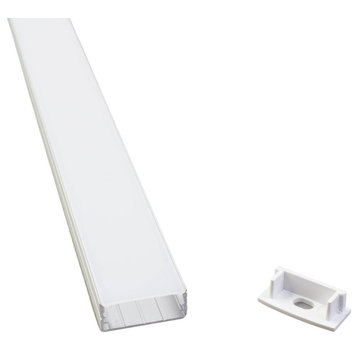 6 Pack, Wide Aluminum Channel With Cover for LED Strip for Up To 20mm