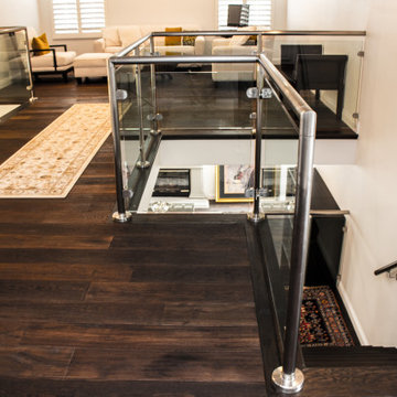 High Ceiling Conversion with Glass Railing