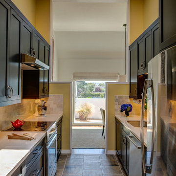 Charcoal Galley Kitchen- Designed By Jane Regan