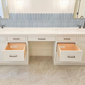 Shilow Cummings’ Master Bathroom Vanity with Dual In-Drawer Power
