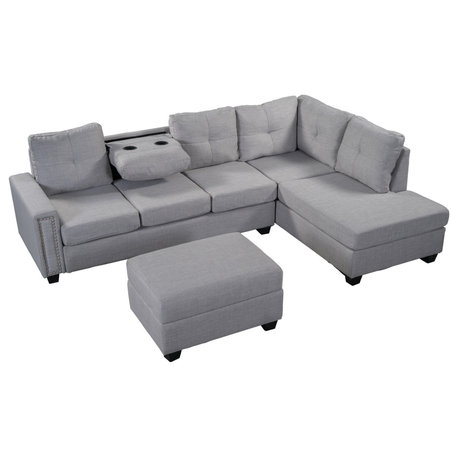 Gewnee Reversible Sectional Sofa Space Saving