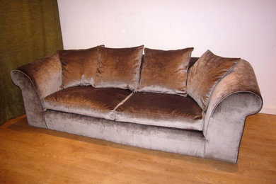 Various upholstered sofas