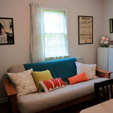 Futon Sofa Bed Set Package with Frame, Mattress, & Cover