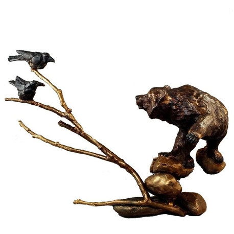 Bear Bronze Sculpture "Uninvited"