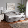 Baxton Studio Becker Transitional Grey Full Size Daybed with Trundle