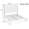 Darcy Bed in Gray Linen, Queen
