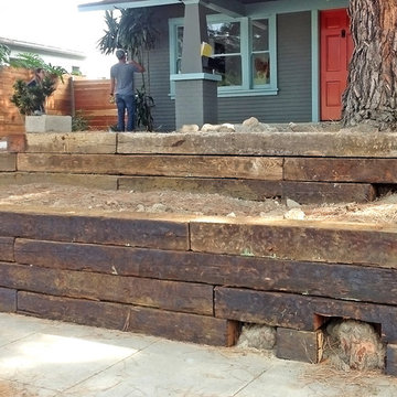 Railroad Tie Garden Walls