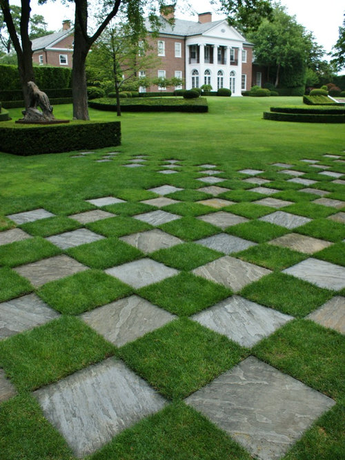 Grass Checkerboard  Houzz