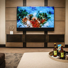 living room with tv