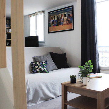 Rénovation graphique et lumineuse d'un T2 parisien