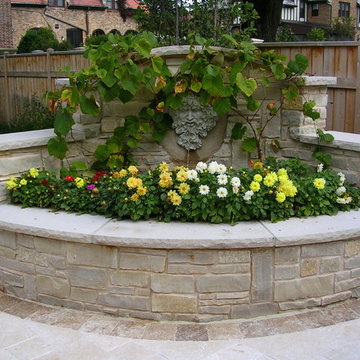 Backyard Landscape, Patio with Outdoor Kitchen