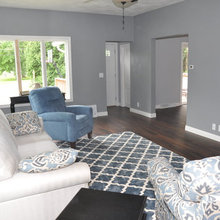 Living room gray walls