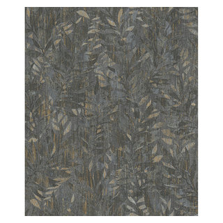 Chesapeake 3115-24474 Garland Block Tulip Wallpaper, Black