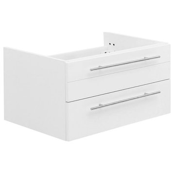 Fresca Lucera 30" Undermount Sink Solid Wood Bathroom Cabinet in White