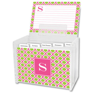 Recipe Box & Cards Kate Single Initial, Letter N