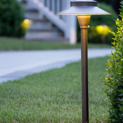 Atlanta House and Yard Lighting Project Brass LED Path Light Fixture - Path Lights