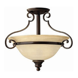 Antique Bronze Finish  2 Light Semi Flush Mount by Hinkley Cello - Lighting
