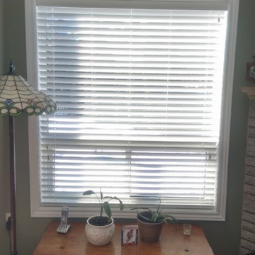 Faux wood blinds