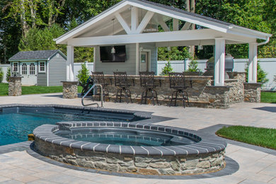 Inspiration for a timeless pool remodel in New York