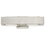 Livex Lighting - Livex Lighting 14852-91 Kimball - 16" 16W 2 LED ADA Bath Vanity - The simple, elegant design of the Kimball offers cKimball 16" 16W 2 LE Brushed Nickel Satin *UL Approved: YES Energy Star Qualified: n/a ADA Certified: YES  *Number of Lights: Lamp: 2-*Wattage:8w LED bulb(s) *Bulb Included:Yes *Bulb Type:LED *Finish Type:Brushed Nickel