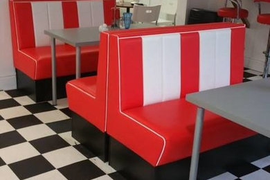 American diner style booth seats