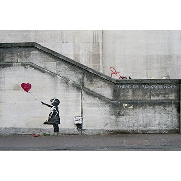 Canvas, There Is Always Hope Balloon Girl by Banksy, 36"x24"