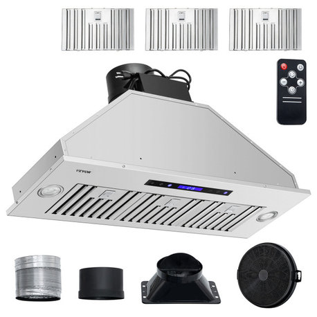 VEVOR Built-in Range Hood Insert Vent Hood 900CFM 36in Touch & Remote Control