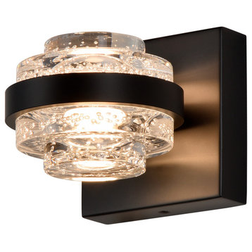 Milano 6" ETL Certified Integrated LED Wall Sconce, Black