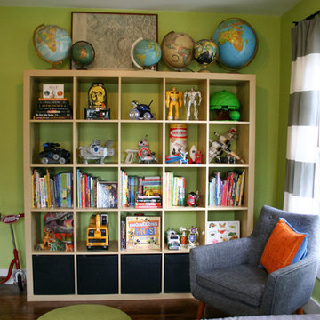 Robot and Space Theme Mashup Kid’s Bedroom