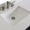 61" Single Sink Vanity, Dark Gray Finish And White Quartz And Rectangle Sink