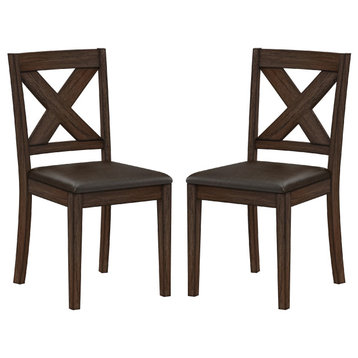 Hillsdale Spencer Wood X-Back Dining Chair, Set of 2