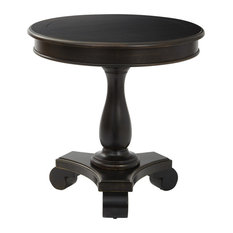 50 Most Por Pedestal Side Tables And End For 2019 Houzz Avalon Round Accent Table Antique Black