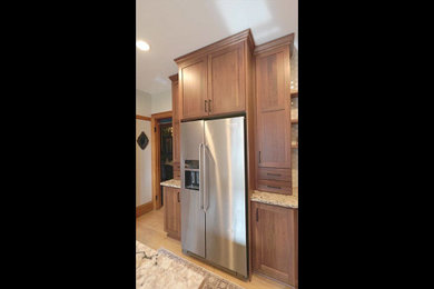 Beautiful Custom Milwaukee Kitchen Floating Shelves Warm Cabinetry