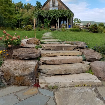 Rustic Getaway Patio and Pond
