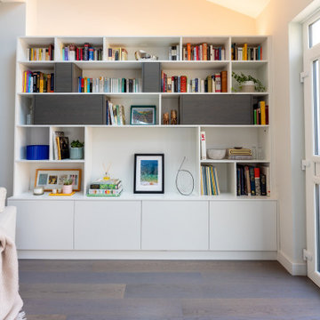 Home library with bespoke joinery