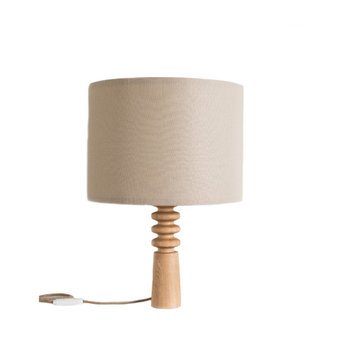 Bellows wood table lamp