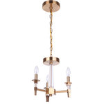 Craftmade - Craftmade Tarryn 3 Light Convertible Semi Flushmount, Satin Brass - An elegant twist elevates the Tarryn collection from ordinary to extraordinary. Finished in satin brass with striking crystal center column and accents, this collection features optional black shades lined with soft gold to compliment the brass finish and emit a warm wash of light beneath. With or without the shades, the Tarryn collection is a stunning addition to any home