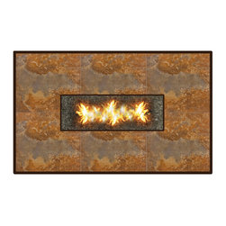 58"W x 36"D Porcelain Hearth Top - Fire Pits