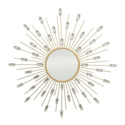 Three Hands Starburst Jeweled Mirror - SKU: 17559 - Wall Mirrors