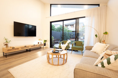 Design ideas for a modern living room in Sydney.