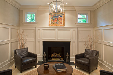 Living room - transitional living room idea in St Louis