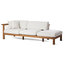 OASIQ MARO Chaise Lounge With Decorative Pillows, Canvas Natural, Left Arm