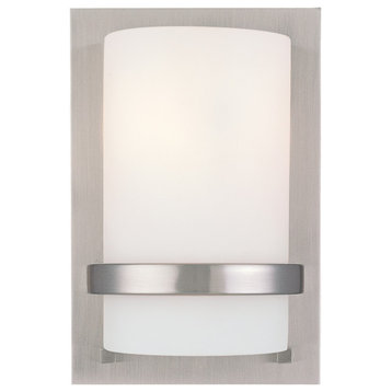 Minka Lavery 342-84 1 Light Wall Sconce in Brushed Nickel