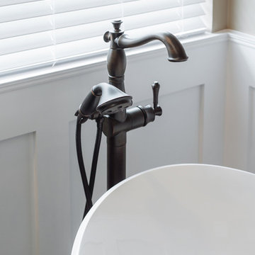 En suite Wainscoting and Oil Rubbed Bronze Renovation in Langley BC