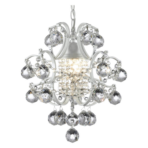 Crystal Chandelier with Large Black Shade & Pink Crystal Stars Crystal Chandelier with Large Black Shade & Pink Crystal Stars